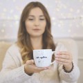 Kubek 300 ml - Jesteś Wyjątkowy NAKRAPIANY ZŁOTEM Kubek porcelanowy ze złotym zdobieniem Jesteś Wyjątkowy NAKRAPIANY ZŁOTEM Nadzwyczajnie.pl — widok z boku na białym tle