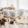 Kubek 300 ml - Najlepsza kobieta na świecie ZŁOTE SERCE Biały kubek porcelanowy Nadzwyczajnie.pl ze złotym sercem i napisem Najlepsza kobieta na świecie — 300 ml
