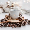 Biały kubek porcelanowy 300 ml - napis czułość ze złotym sercem dla niej na urodziny Biały kubek ze złotym sercem Nadzwyczajnie.pl czułość — porcelana premium 300 ml