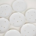 Talerz obiadowy 24 cm - ZŁOTE SERDUSZKA Talerz porcelanowy ze złotym zdobieniem obiadowy 24 cm - ZŁOTE SERDUSZKA Nadzwyczajnie.pl — widok z boku na białym tle