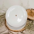 Biały talerz porcelanowy obiadowy 24 cm - motyw złotego serca dla bliskiej osoby na parapetówkę Biały talerz porcelanowy Nadzwyczajnie.pl ze złotym sercem i napisem obiadowy 24 cm — 24 cm