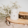 Zestaw deserowy na 6 osób - ZŁOTE SERDUSZKA Eleganckie opakowanie prezentowe zestawu porcelanowego ze złotym zdobieniem Nadzwyczajnie.pl — deserowy na 6 osób - ZŁOTE