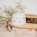 Zestaw deserowy na 6 osób - ZŁOTE SERDUSZKA Personalizowany zestaw porcelanowy ze złotym zdobieniem jako idealny prezent — porcelana premium Nadzwyczajnie.pl