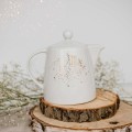Zestaw deserowy na 6 osób - NAKRAPIANE ZŁOTEM Eleganckie opakowanie prezentowe zestawu porcelanowego ze złotym zdobieniem Nadzwyczajnie.pl — deserowy na 6 osób -