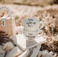 Zestaw 2 Białych Kubków Porcelanowych 500 ml - Napisy Mąż Cudownej Żony i Żona Najlepszego Męża z Motywem Złotego Serca na Walentynki dla Pary Biały zestaw porcelanowy Nadzwyczajnie.pl ze złotym sercem i napisem kubków 500 ml - Mąż cudownej żony Żona najlepszego
