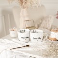 Biały kubek porcelanowy 300 ml - napis dzień dobry kotku ze złotym sercem na walentynki dla ukochanej osoby Zbliżenie na złote zdobienie serca na białym kubku porcelanowym Dzień dobry kotku Nadzwyczajnie.pl