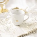 Kubek 300 ml - Żona ZŁOTE SERCE Eleganckie opakowanie prezentowe kubka porcelanowego ze złotym sercem Nadzwyczajnie.pl — Żona