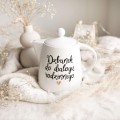 Biały dzbanek porcelanowy 1 litr - napis do dialogu rodzinnego ze złotym sercem dla rodziny na święta Bożego Narodzenia Eleganckie opakowanie prezentowe produktu porcelanowego ze złotym sercem Nadzwyczajnie.pl — Dzbanek 1 litr - do dialogu