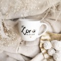 Kubek 300 ml - Żona z datą ZŁOTE SERCE Personalizowany kubek porcelanowy ze złotym sercem jako idealny prezent — porcelana premium Nadzwyczajnie.pl