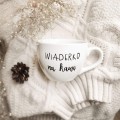 Biały Kubek Porcelanowy 500 ml - Napis Wiaderko Na Kawę dla Kawosza na Urodziny Kubek porcelanowy ze złotym zdobieniem Biały Kubek Porcelanowy 500 ml - Napis Wiaderko Na Kawę dla Kawosza na Urodziny