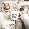 Biały kubek porcelanowy 300 ml - Złote serce i napis najlepszy mężczyzna na świecie na dzień mężczyzny dla mężczyzny Personalizowany kubek porcelanowy ze złotym sercem jako idealny prezent — porcelana premium Nadzwyczajnie.pl
