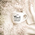 Kubek 300 ml - Taki misiak to największe szczęście Biały kubek porcelanowy Nadzwyczajnie.pl ze złotym zdobieniem i napisem Taki misiak to największe szczęście — 300 ml