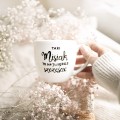 Kubek 300 ml - Taki misiak to największe szczęście Kubek porcelanowy ze złotym zdobieniem Taki misiak to największe szczęście Nadzwyczajnie.pl — widok z boku na białym tle