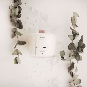 Świeca sojowa w szklance  450 ml - Czułość DĘBOWY MECH