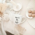 Biały kubek porcelanowy 300 ml - napis kotam cię na walentynki dla miłośnika kotów Biały kubek porcelanowy Nadzwyczajnie.pl ze złotym zdobieniem i napisem KOTAM Cię — 300 ml