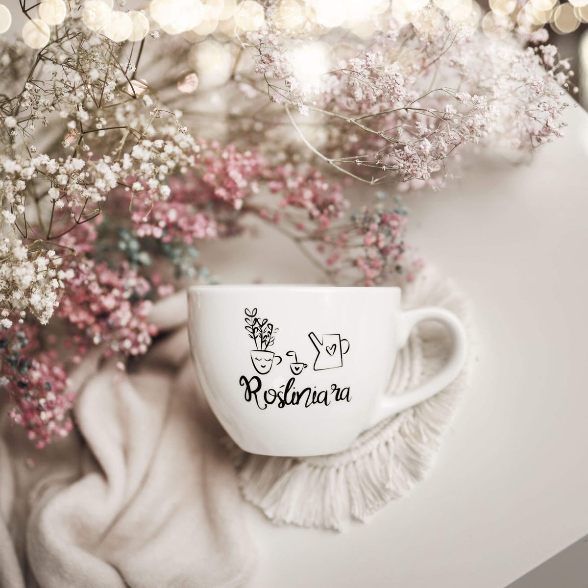 Kubek porcelanowy 500 ml - Rośliniara