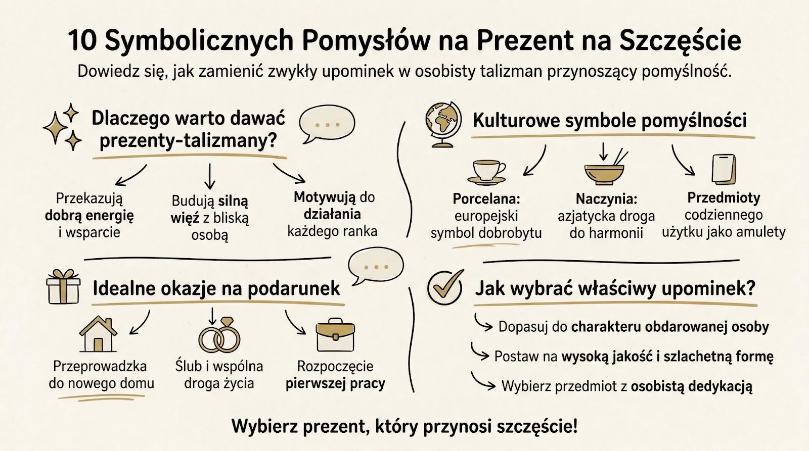 10 symbolicznych pomysłów na prezent na szczęście