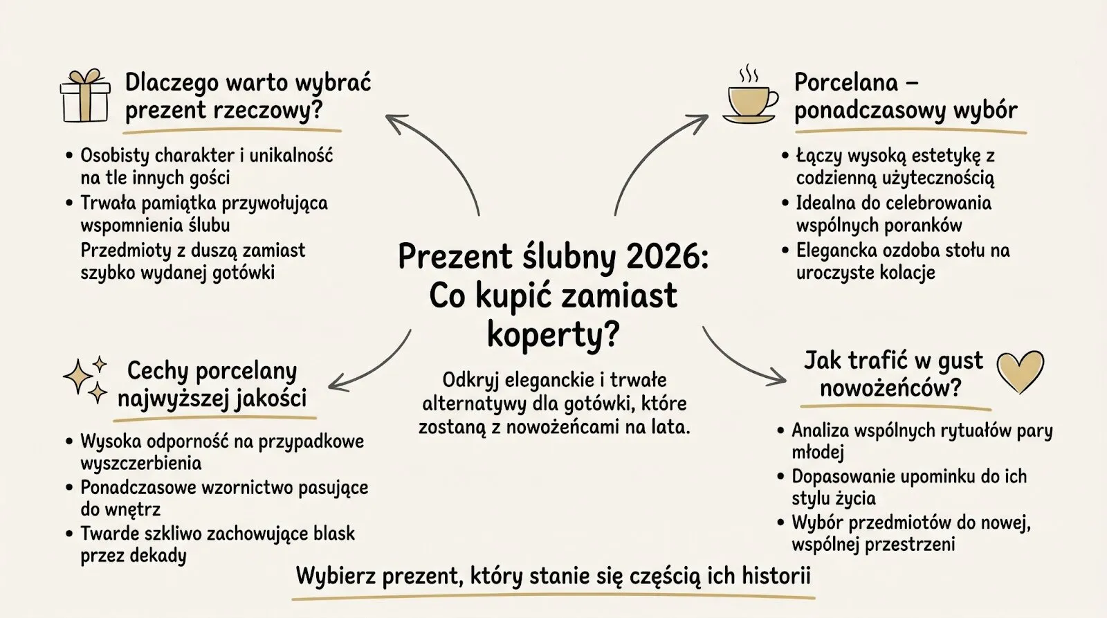 Prezent ślubny 2026 - co kupić zamiast koperty?
