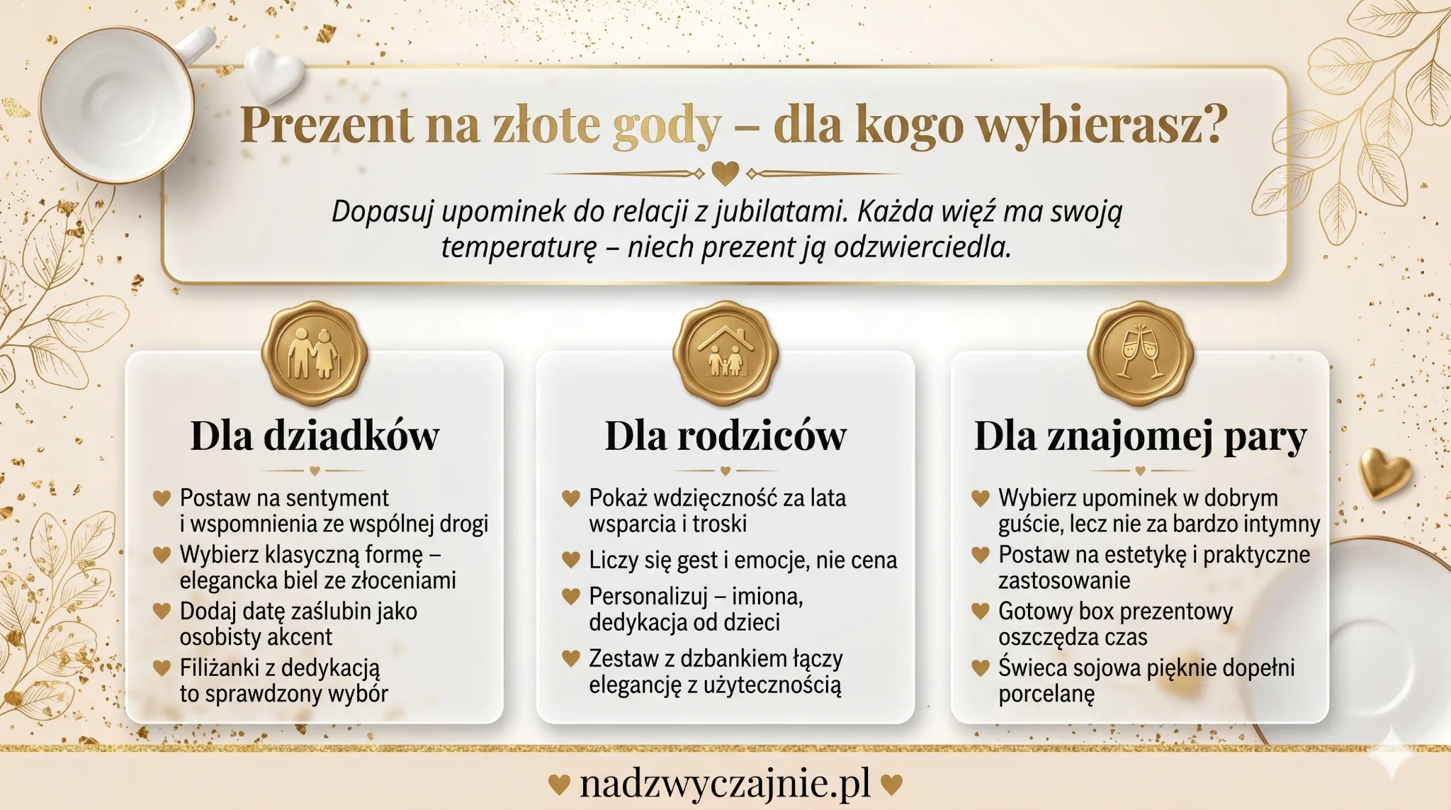 Prezent na złote gody - dla kogo wybierasz?