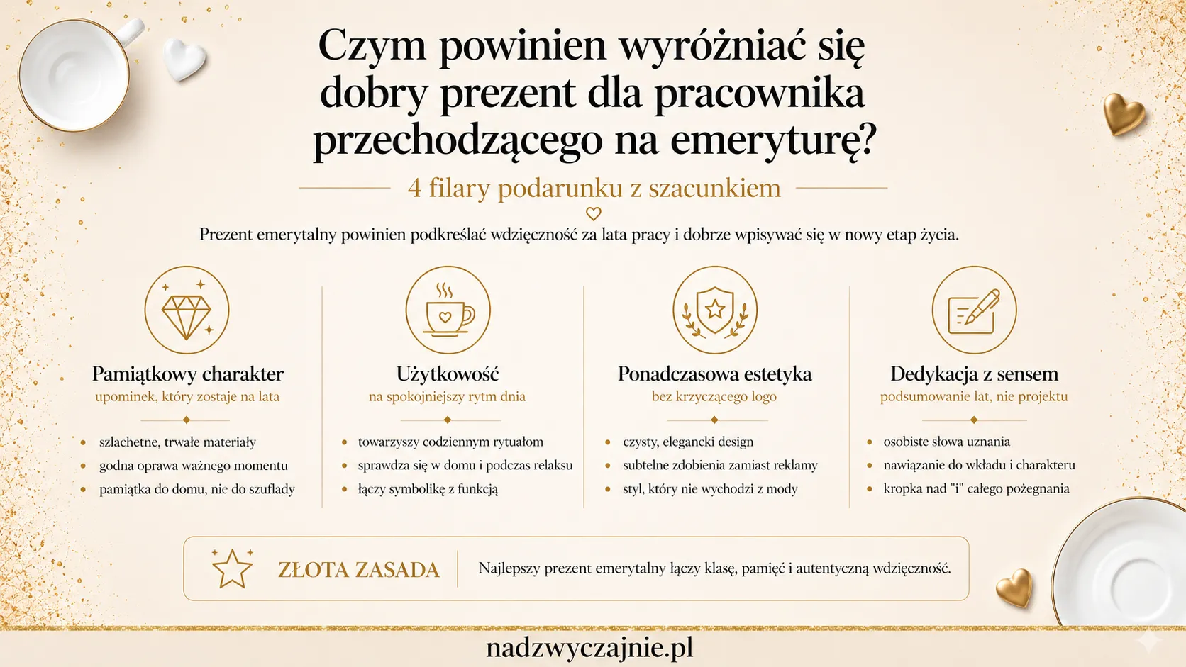 Czym powinien wyróżniać się dobry prezent dla pracownika przechodzącego na emeryturę?